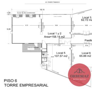 Local en renta Piso 6, 602, Av. Paseo Tabasco, Col. Lindavista; Villahermosa