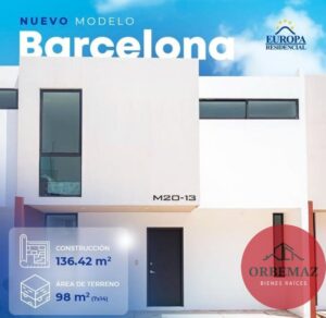 Casa en venta, modelo Barcelona, Europa Residencial, Carretera Comalcalco-Villahermosa, Tabasco